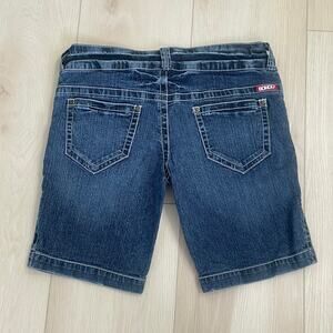 BONGO Y2K Bermuda Dark wash Denim Shorts Women’s Size 11 Stretch